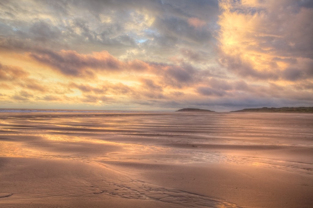 Rossilli Bay, Gower, South Wales, Landscape, Sea, sunset, HDR, Llangenith,